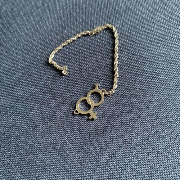 🌷SALE Speidel USA Vintage Silver Tone Male Female Charm - Picture 1 of 12